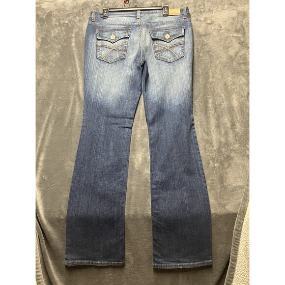 Lei Jeans Woman’s Sz 13 Tall Chelsea Lowrise Button Flap Pockets Y2K 90s - Picture 8 of 11